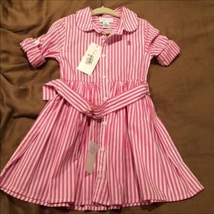 Polo by Ralph Lauren striped shirt dress.  NWT 18m